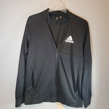 Adidas Mens Jacket Medium Black RN#88387 CA#40312 With Logo Full Zip - £18.01 GBP