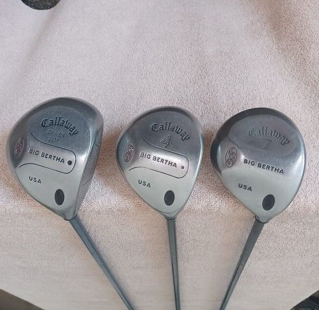 Primary image for TZ GOLF - EASY TO HIT Callaway Big Bertha 10* Driver, 4 & 7 Woods SET RH