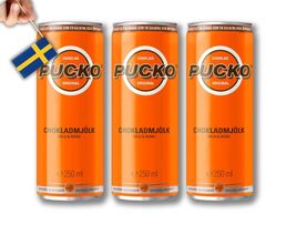 3 Cans of Chokladmjölk Pucko Original 250ml (1.05 cup) Cocio, Chocolate ... - $18.90