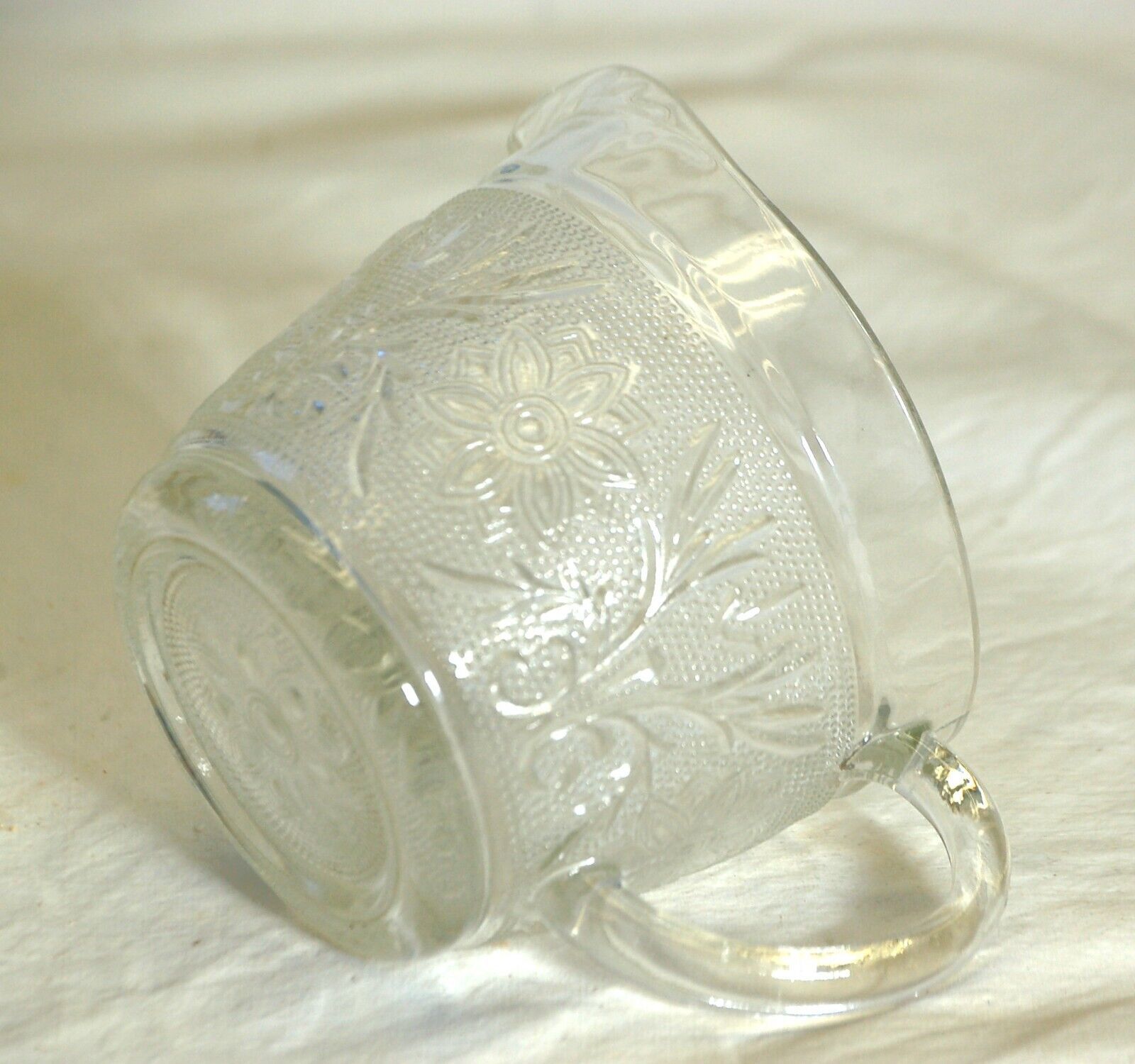 Sandwich Clear Glass Milk Creamer Anchor Hocking - £13.22 GBP