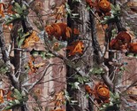 Cotton Realtree Camouflage Animals Woods Bears Deer Fabric Print by Yard... - $13.95