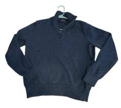 Polo Ralph Lauren Adult Size Medium Quarter-Zip Pullover Navy Blue Sweat... - $33.25