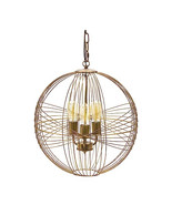 Intricate Metal Sphere Hanging Lamp 20&quot;D - $5,089.48 MXN