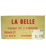 Vintage HO/HOn3 Scale La Belle D&amp;RG Denver/Rio 28&#39; Wood Caboose Kit Unus... - £23.69 GBP