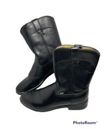 Justin Men’s Basics Deep Jet Black Roper Boots JB3000 Mens Size 9D Cowboy - £33.11 GBP