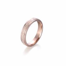 Simple Mens 2/4/6mm Wedding Jewelry Frosted Scrub Rings Rose Gold/Silver Finger  - £7.37 GBP