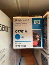 HP C9701A OEM Genuine Toner Cyan 121A New in Sealed Box 1500 2500 - $39.60
