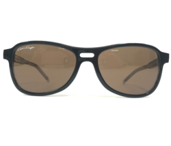 Chris &amp; Craft Sunglasses CF 3012 01N1 Black Gray Square Frames w Brown L... - $171.91