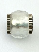 Brighton Faceted Glass Bead, White J9242E, Silver Plated, New - £9.30 GBP