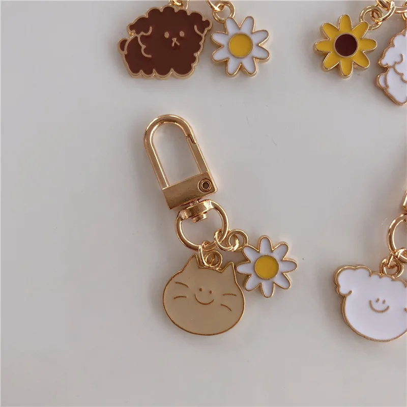  Cute Cat  Keychain  Flower Key Ring Chain Cute Charm Key Holder Fashion Trinket - $142.55