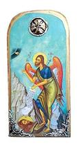 Wooden Greek Christian Orthodox Wood Icon of Saint John The Baptist / OP10 - $24.26