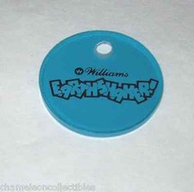 Earthshaker Pinball KEYCHAIN Original NOS Promo Plastic Game Blue Vintage - £12.53 GBP