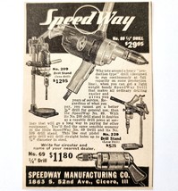1947 Speedway No 89 Power Drill Tool Advertisement Vintage Power Tools E8H - $28.02 CAD
