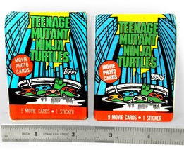 Teenage Mutant Ninja Turtles Topps 1989 Movie Photo Cards (2) Wax Packs - £7.57 GBP