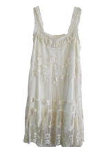Forever 21 Cream White Lace Tank Dress Women Size Medium Floral Knee Length - £12.01 GBP