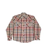 True Religion Rocky Plaid Western Pearl Snap Red Cowboy Long Sleeve Shir... - $42.75