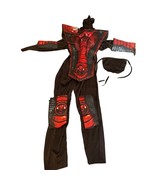 Ninja Black &amp; Red Costume Kids Halloween Cosplay Med 8-10 - $8.90