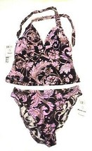 Sunsets Tuscany Brown &amp; Pink Tankini Swimsuit Sz S/M S Top &amp; M Bottoms NWT $102 - £53.94 GBP
