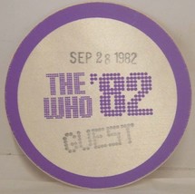 THE WHO - PETE TOWNSHEND - ORIGINAL SEP. 28, 1982 CLOTH SHOW BACKSTAGE *... - $15.00