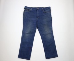 Vintage 90s Lee Mens Size 42x29 Distressed Flared Bootcut Denim Jeans Blue USA - £31.16 GBP