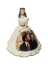 Gone With Wind Figurine Bradford Heirloom Scarlett O&#39;Hara Ruffles Lace Dress Vtg - £75.64 GBP