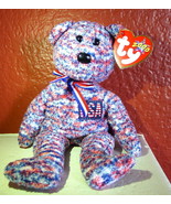 July 4, 2000 Ty Beanie Babies USA Bear Red White and Blue w/Tags  (9 inch) - £31.10 GBP