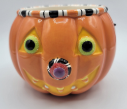 Hallmark Pumpkin Pail Halloween Fall Thanksgiving Autumn Decoration 4" Tall - $27.95