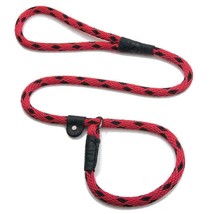 Mendota Slip Lead All In One Dog Leash 1/2&quot; X 4&#39; Black Ice Red New - £15.65 GBP