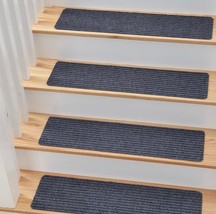 MBIGM 8&quot; X 30&quot; (15) Non-Slip Carpet Stair Treads Non-Skid Safety Rug Gray - £23.80 GBP