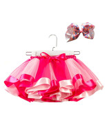 Girls Children toddler Rainbow Colorful Tutu skirt with hair clip_ - £7.99 GBP