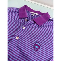 Peter Millar Western Golf Association Men Polo Shirt Short Sleeve Purple Large L - £19.86 GBP