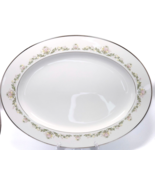Noritake Early Spring Oval Platter 16in White Porcelain Pink Yellow Flor... - £40.26 GBP