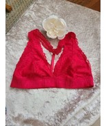 VS PINK Lace Bralette Red Size Large New - £11.19 GBP