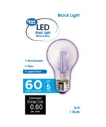 LED Black Light Bulb, 5 Watts (60W Equivalent) A19 Black Light E26 Mediu... - £12.34 GBP