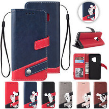 k18) Leather WALLET Flip Magnetic BACK cover Case for Samsung Galaxy MODEL - £42.09 GBP