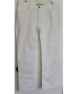 Womens 12 GAP Long &amp; Lean Stretch Wide Leg White Denim Jeans - $25.81 CAD