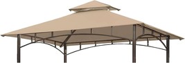 Grill Gazebo Replacement Canopy Top - Wonwon 5X8 Gazebo Roof Double, Beige - £29.14 GBP