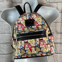 Sac À Dos Loungefly Princesses Disney Imprimé Intégral Ariel Blanche-Nei... - $79.51