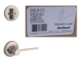 Door Handleset, Right-Handed, Interior, Satin Nickel - Kwikset 96040-144... - $25.33