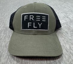 Free Fly Hat Cap Snap Back Men’s Green Black Mesh Trucker Fishing Outdoo... - $16.82