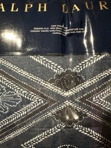 Ralph Lauren Francois 1pc King Comforter Blue Bnip $500 Beautiful - £193.59 GBP