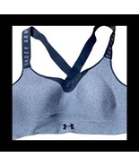 Under Armour Womens Sports Bra Size Small Molded Cups Grey Black Athletic - $16.82