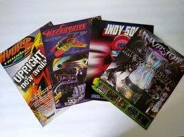 Arcade Game Flyers Invasion The Abductors Indy 500 Hyperdrive Hydro Thun... - $12.14