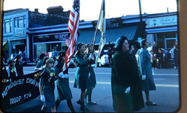 Vintage 1967 3 Slide Photos girl scout troop 576 stoughton massachusetts parade - £13.30 GBP