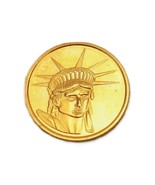 Statue of Liberty Souvenir Coin, Gold Tone, &quot;Give Me Your Tired...&quot; LBT-04 - $20.03 CAD