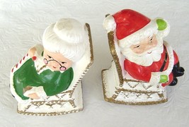 Vintage Rocking Santa and Mrs. Clause Salt and Pepper Shaker Set, Ceramic - £11.98 GBP