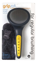 JW Pet Slicker Brush with Soft Pins Grey/Yellow 1ea/LG - £12.62 GBP