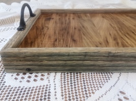 Chestnut and oak serving tray - £139.88 GBP