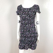 Free People Floral Boho Shirred Scoop Neck Festival Dress Bodycon Size M - £34.51 GBP