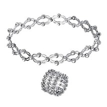 925 Sterling Silver CZ Retractable Telescopic Ring 2 in 1 Ring Bracelet Bangle 2 - £52.57 GBP